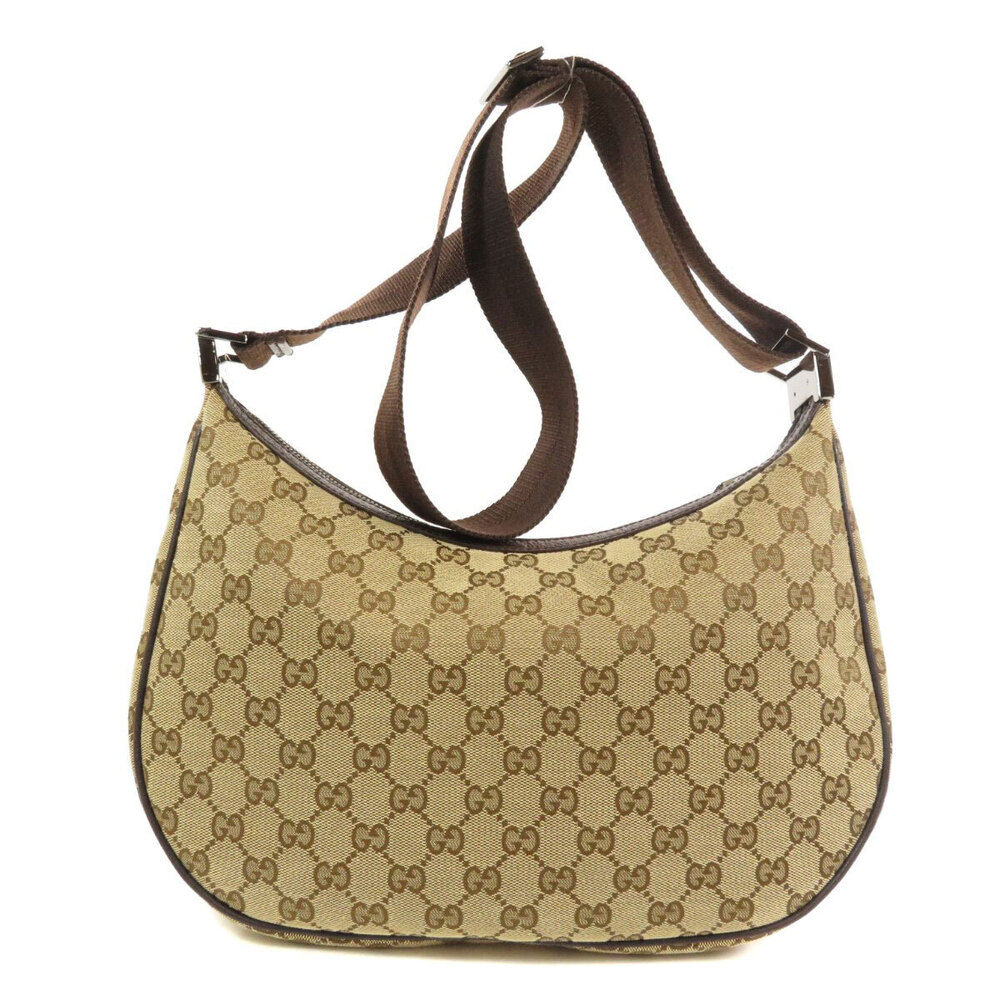 Gucci bag leather canvas iconic GG shoulder monogram brown